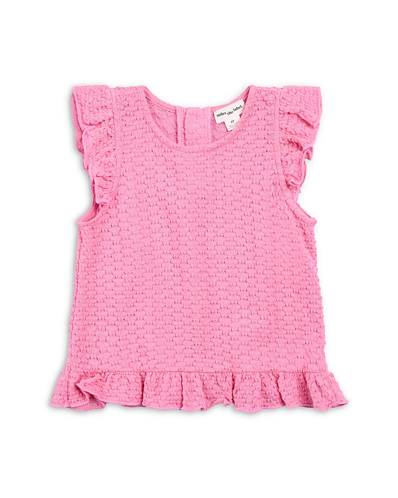 Miles The Label Girls' Sleeveless Textured Knit Top - Little Kid, Big Kid