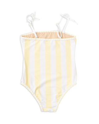 Girls' Embroidered Butter Striped Swimsuit - Little Kid