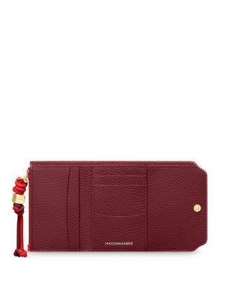 MAISON de SABRE Leather Zip Card Holder