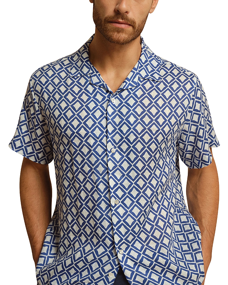 Peninsula Swimwear Linen Bowling Shirt