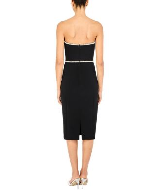  Odette Bow-Embellished Beaded Midi Dress