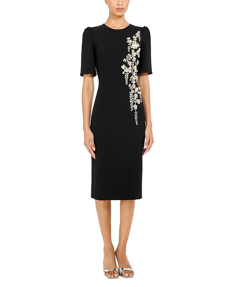 Jenny Packham Roma Midi Dress In Black