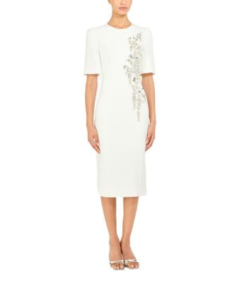 Jenny Packham Roma Midi Dress In White