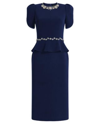  Jules Floral-Embellished Midi Dress