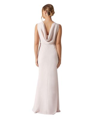 Cowl Back Maxi Bridesmaid Dress