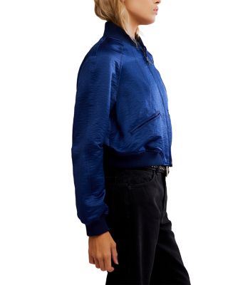 Ellie Satin Bomber Jacket