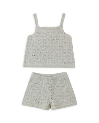 Girls' Pointelle Knit Tank Top & Shorts Set - Baby  