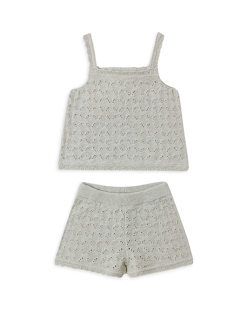 Quincy Mae Girls' Pointelle Knit Tank Top & Shorts Set - Baby