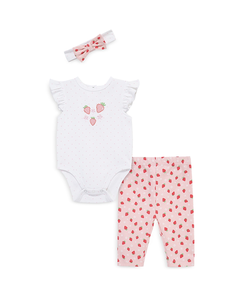 Little Me Girls' Strawberry Bodysuit Set - Baby