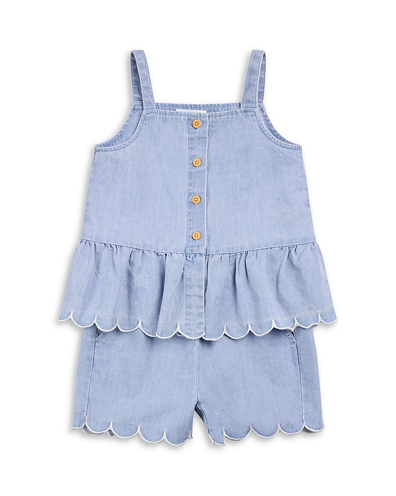 Miles The Label Girls' Chambray Shorts Set - Baby