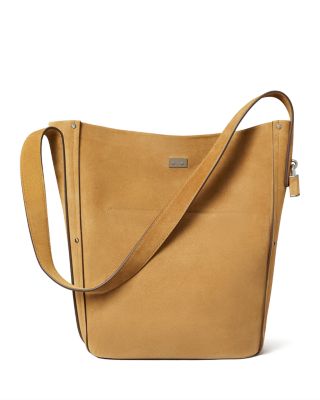 Tory Burch Lock Suede Slim Bucket Bag 