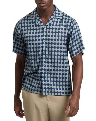 Ibicui Short Sleeve Regular Fit Tile Print Geo Shirt