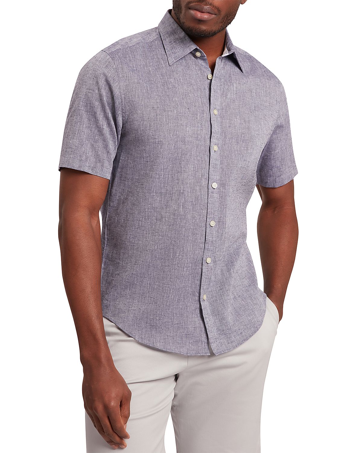 Ted Baker Wryte Linen & Cotton Short Sleeve Shirt