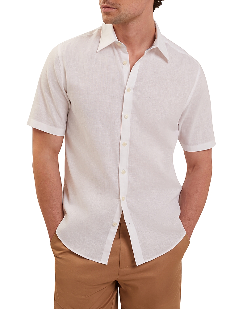 Ted Baker Wryte Linen & Cotton Short Sleeve Shirt