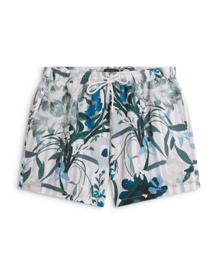 Palmdle Floral Stripe Printed Swim Short