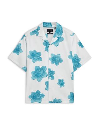 Atalai Short Sleeve Seersucker Floral Shirt