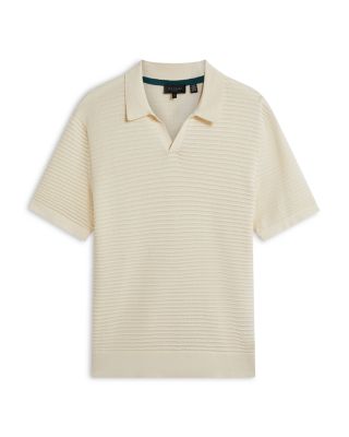Bestel Short Sleeve Wavy Stitch Open Neck Polo