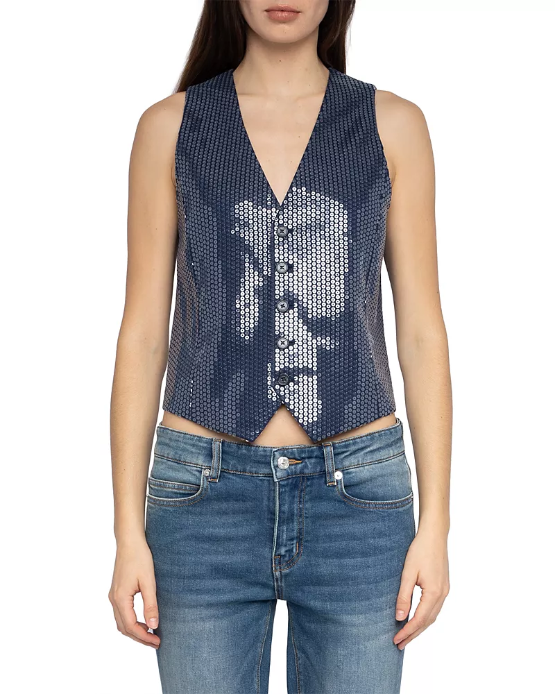 Zadig & Voltaire Emaux Sequin Waistcoat
