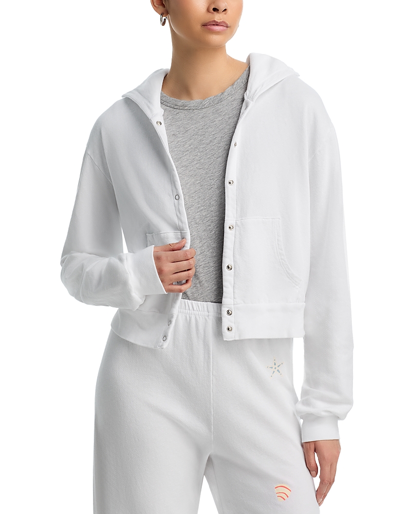 Aqua Sadie Snap Front Hoodie - Exclusive