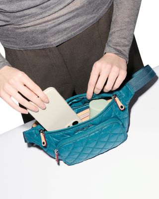 Metro Small Quilted Leather Sling Belt Bag 