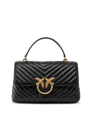 Love Lady Puff Classic Leather Top Handle Bag