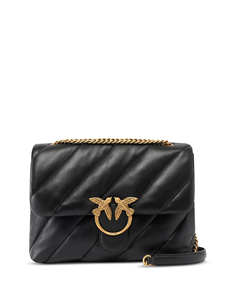 Pinko Love Puff Big Classic Leather Convertible Crossbody