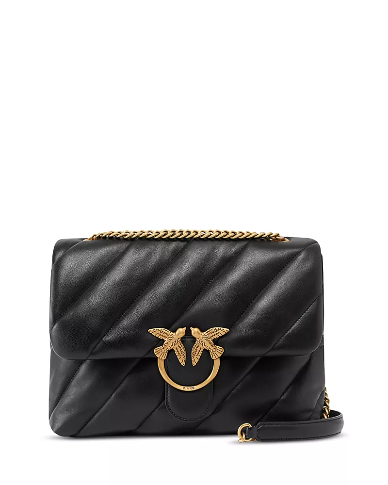 Pinko Love Puff Big Classic Leather Convertible Crossbody