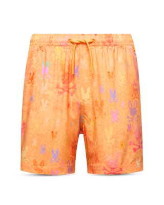 Unisex Van Allover Bunny Pattern Swim Trunks - Little Kid, Big Kid