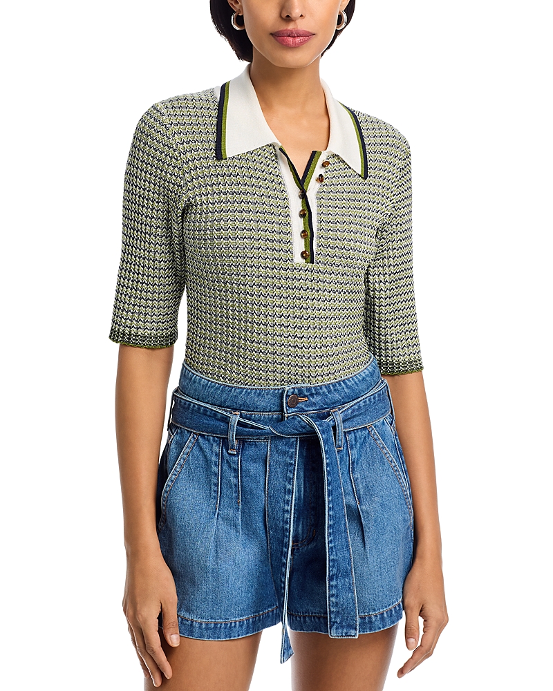 Veronica Beard Soza Polo Top