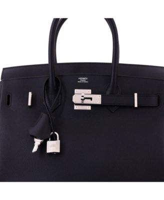 Birkin 30 Handbag Black Epsom with Palladium Hardware