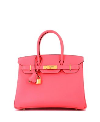 Birkin 30 Handbag Pink Epsom with Gold Hardware