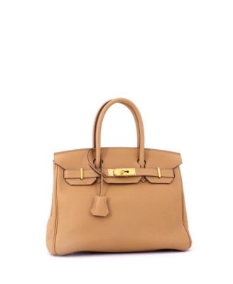 Birkin 30 Handbag Brown Togo with Gold Hardware