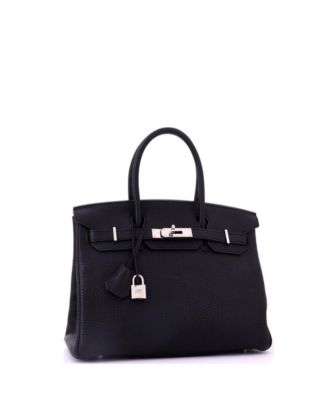 Birkin 30 Handbag Black Togo with Palladium Hardware