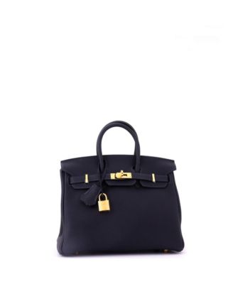 Birkin 25 Handbag Blue Togo with Gold Hardware