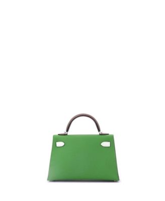 Kelly 20 Handbag Tricolor Epsom with Palladium Hardware