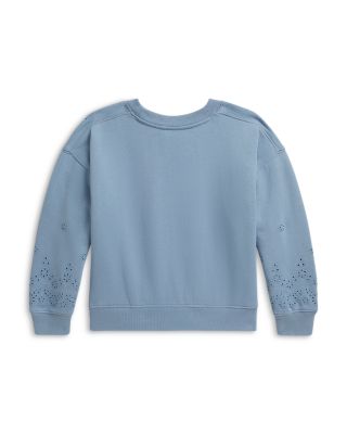 Girls' Eyelet French Terry Sweatshirt - Little Kid