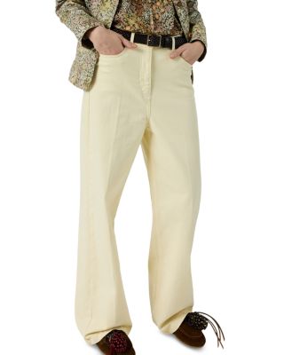 Aelina High Rise Straight Jeans in Yellow