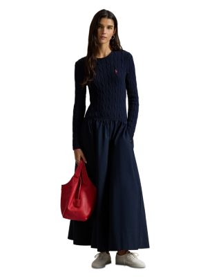 Sweater Bodice Maxi Dress