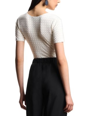Geometric Jacquard Top
