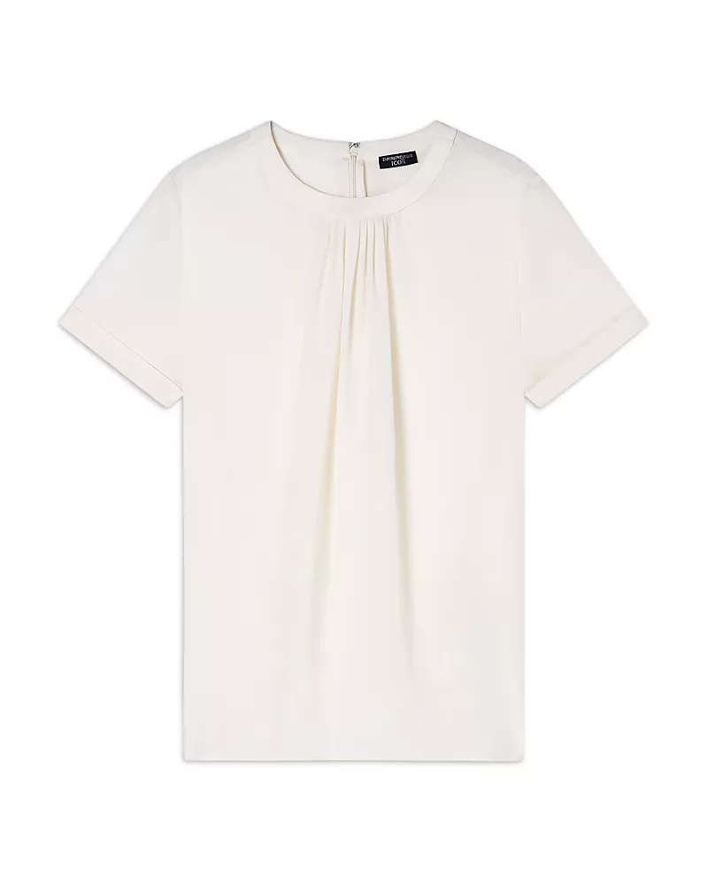 Emporio Armani Silk Pleated Top