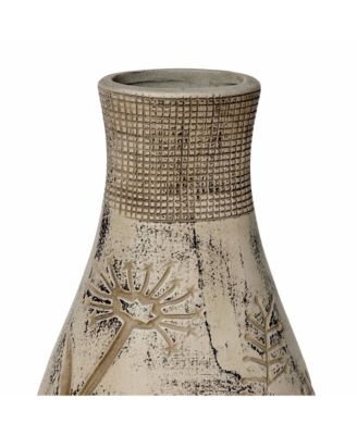 Earthenware Floral Pattern Vase