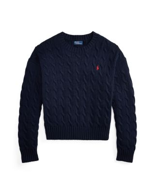 Crewneck Cable Knit Sweater