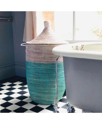  Dou Lid Storage Basket Two-Tone