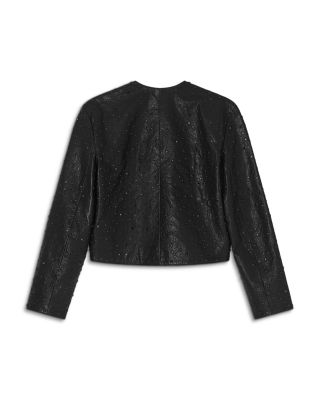 Embellished Leather Jacket