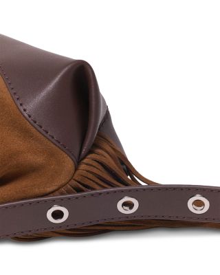 Miss M Mini Suede & Leather Shoulder Bag