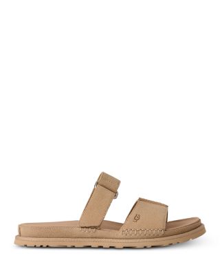 Women's GoldenGaze Tan Suede Slide Sandals