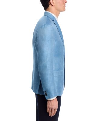 Viscose Bamboo Textured Solid Regular Fit Classic Jacket - Exclusive