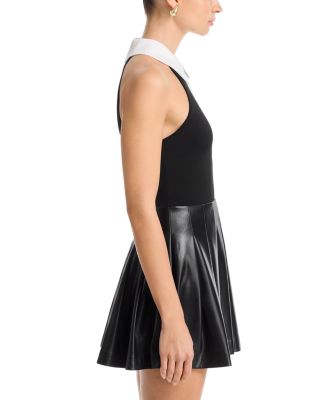 Tate Faux Leather Sleeveless Dress