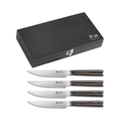 4 Piece Pakkawood Steak Knife Set