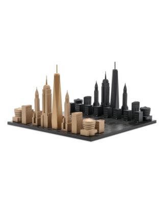  Luxury Bronze New York with New York Map Chess Board Game Set - 14+ Years